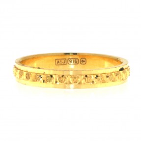 22ct Real Gold Asian/Indian/Pakistani Style Wedding Band PREMIUM COLLECTION